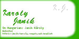 karoly janik business card